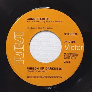 Connie Smith Vinyl 45 Ribbon Of Darkness / A Lonely Woman EX Country